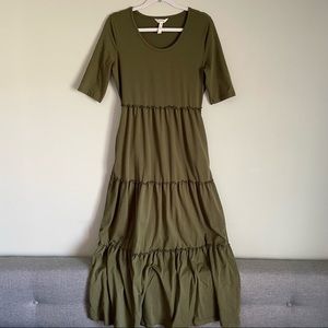Matilda Jane Olive Green Brilliant Daydream Brand Maxi Dress Size Medium